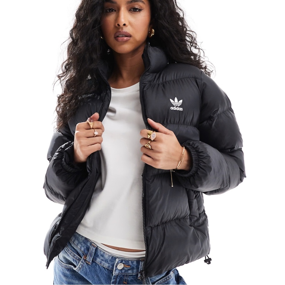 Adidas Originals Womens Short Puffer Jacekt Black JD0420